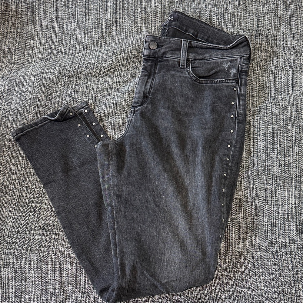 NYDJ Dark Gray/Black AMI Skinny Legging Jeans - SIZE 12